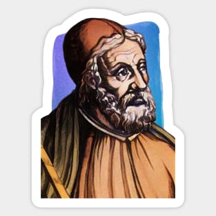 Mathematician Ptolemy illustration Sticker